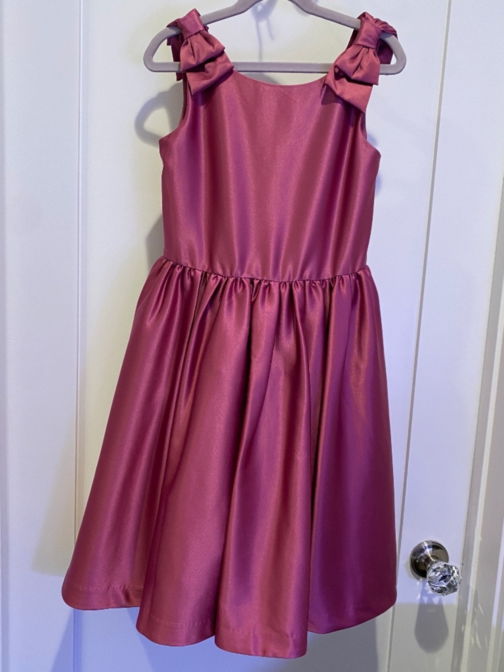 Janie and Jack Special Occasion Satin Bow Sleeve Tule Dress Pink Violet - NWT